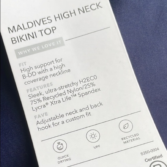Athleta Maldives High Neck Bikini Top High-neck Small Medium - Picture 9 of 13